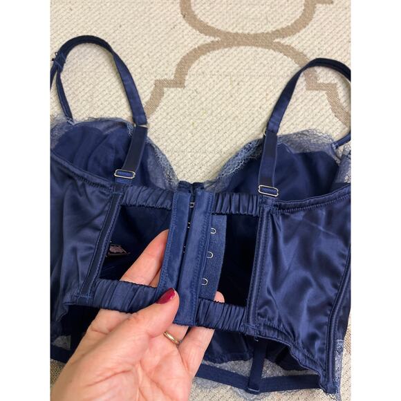 Victoria's Secret Dream Angels Unlined Balconette bra navy blue, size  36 DDD - Picture 9 of 14